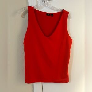Versona red sleeveless V-neck shell